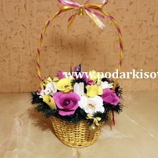 Корзина роз "Зимняя сказка"